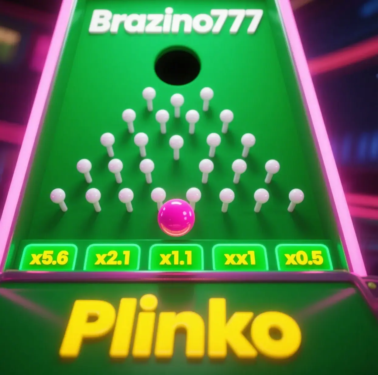 Jogo Plinko no cassino Brazino777